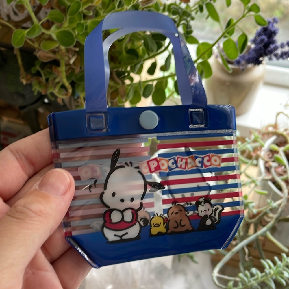 Bandai Sanrio Characters Mini Pouch Pool Beach Vinyl Bag  - Pochacco